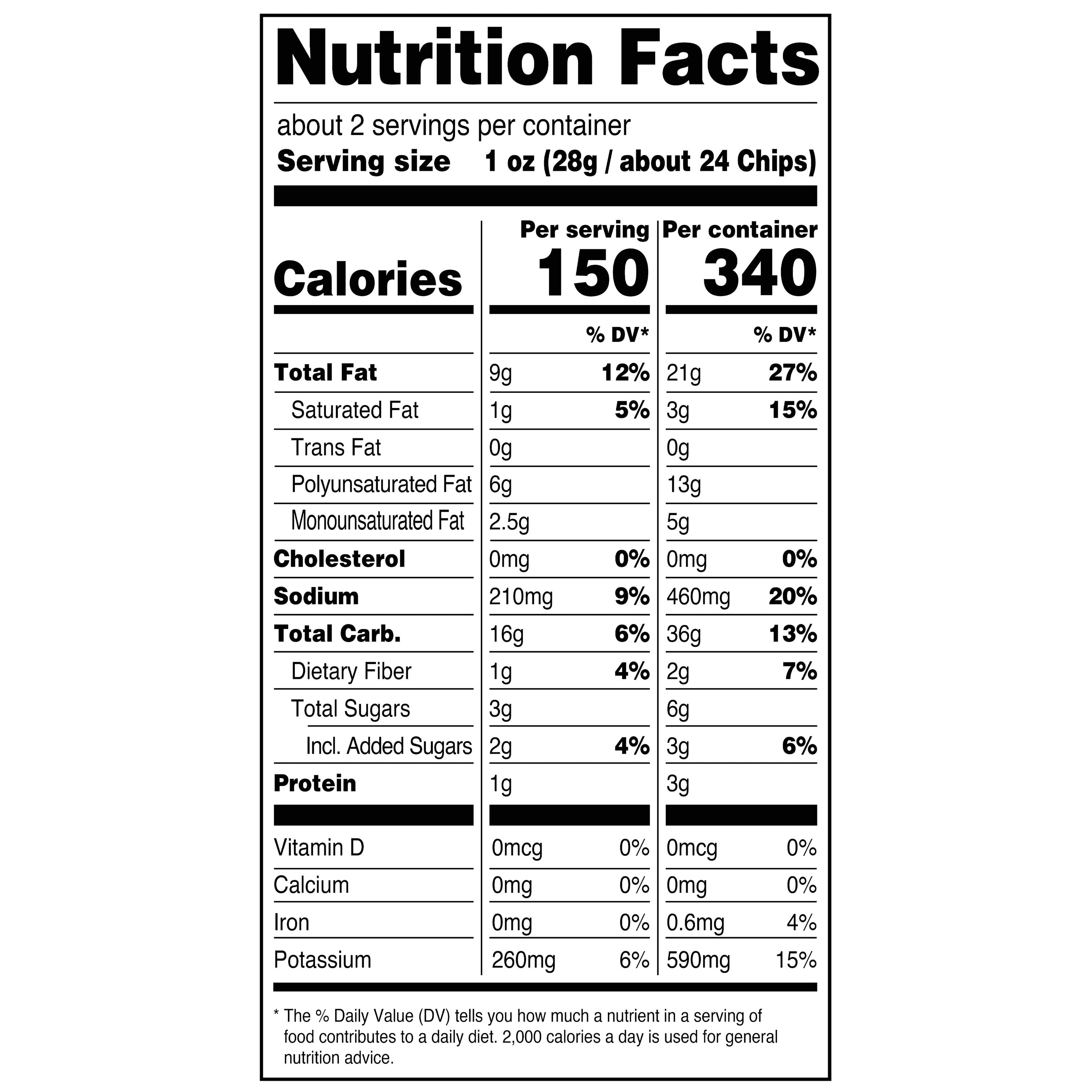 Great Value BBQ Potato Chips, 2.25oz
