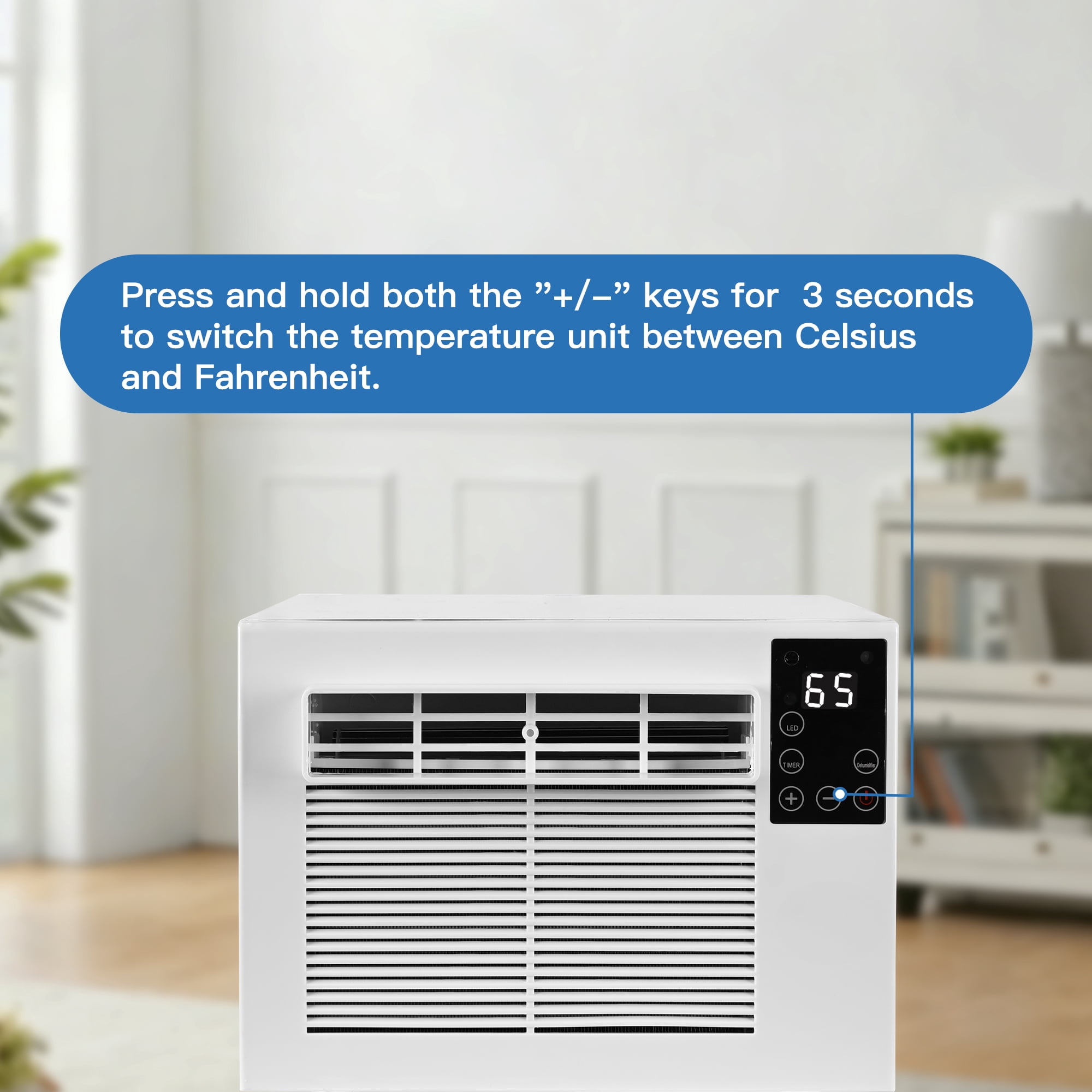 2300 BTU Portable Air Conditioner Cools with Remote, 45 sq.ft. with Dehumidifier in White for Tent, Camping, RV, 50 dBA