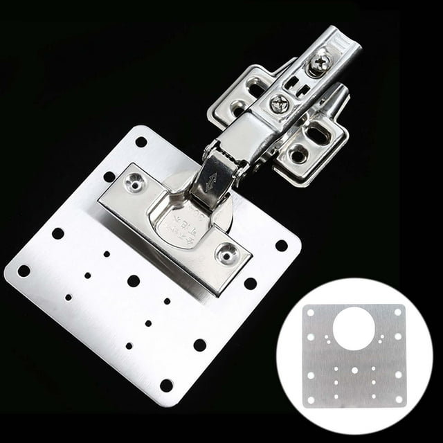 LSLJS Stainless Steel Cabinet Door Hinge Repair Plates Cabinet Hinge Reinforcement Artifacts Thickened Side Plates Installation Repair Pad, Home Accessories