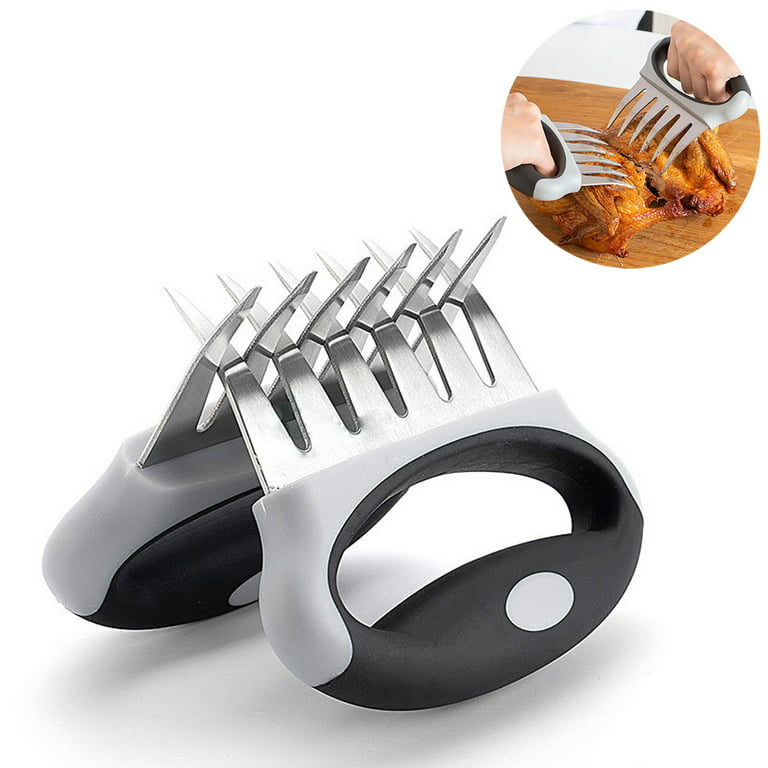HEJULIK 2 Pcs Stainless Steel Bear Claw Meat Separator BBQ Grill Tool  Chicken Separator Fork Tear Meat Separator Easily lifts, handles, chops and  cuts