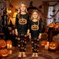 thumbnail image 5 of HTHLVMD Family Matching Pajamas, Halloween Sleep Set, Long Sleeve Loungewear, Halloween Large Front Jack-O-Lantern Print Family Matching Pajamas Set, Long Sleeve Crew Neck 2 Piece Loungewear, 5 Years, 5 of 5