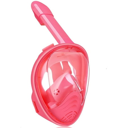 Full Face Snorkel Mask Kids, Snorkeling Gear, 180 Degree Panoramic View