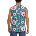 thumbnail image 4 of Pofeuu Funny Pig Faces Print Men's Muscle T-Shirt, Sleeveless, Muscle Tank, Classic Muscle Tee Top For Men Casual Sleeveless Muscle T-Shirt Trendy Clothes-Large, 4 of 7