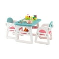 thumbnail image 1 of Costway 3-Piece Kids Table and Chair Set Toddler Activity Study Desk with  Building Blocks, 1 of 10