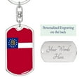 thumbnail image 2 of State of Georgia Flag Keychain Dog Tag Stainless Steel or 18k Gold, 2 of 16