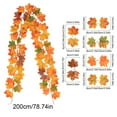 thumbnail image 3 of Neoyler Artificial Maple Leaf Rattan Decoration Halloween Decorations Indoor Fall Maple Leaves Real Texture for Home Office Elegant Curves Autumn Decor 78.7in Orange, 3 of 6