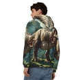 thumbnail image 4 of Naloa Green Forest Dinosaur Men’s Hoodies, Zip up Hoodie, Sweatshirts,Hoodies for Men Sizes S-3XL-3X-Large, 4 of 5