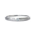 thumbnail image 2 of Bague de Promesse Brossée en Diamant en Or Blanc 14 K, 2 of 3