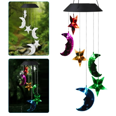 Color Changing Solar Landscape Lights EEEKit Solar Powered Wind Chimes Outdoor, Color Changing LED Mobile Lamp Romantic Windchime Bell Light Waterproof Hanging Solar String Lights for Outdoor Indoor Gardening Home Yard Patio Decoration ()