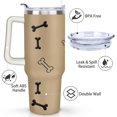 thumbnail image 3 of Cute Dog Design 40oz Tumbler with Handle - Double Wall Insulated Coffee Mug for Women - Dog Mom Gift Travel Cup with Straw, 3 of 7