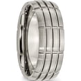 thumbnail image 4 of Titanium Brushed Center 8mm Grooved Band (Size 7.5) Made In China tb183-7.5, 4 of 5
