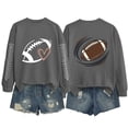 thumbnail image 4 of LIZUOJUN Crewneck Sweatshirt for Women Oversized Pullover Football Graphic Tee Long Sleeve Casual Game Day Outfits for Women Fall Winter 2026 Cozy Vintage Style L, 4 of 8