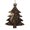 Christmas Tree Shape, variant on Southwestern Style Tribal Wolf Decor Wooden Christmas Ornament Angel Shape,Xmas Tree Hanging Decoration 6 PCS