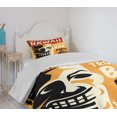 thumbnail image 4 of Ambesonne Tiki Bar Quilted Bedspread Set 2 Pcs, Tropic Bar Party, Twin Size, Multicolor, 4 of 6