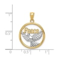 thumbnail image 2 of 14K Gold W/Rhodium Polished Peace Dove Pendant, 2 of 4