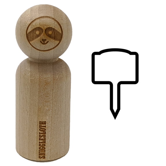 Plant Marker Outline Rubber Stamp for Scrapbooking Crafting Stamping - Small 3/4 Inch