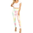 thumbnail image 2 of Women's Tie Dye Printed Casual Full Length Elastic High Rise Pull On Leggings S-3XL, 2 of 5