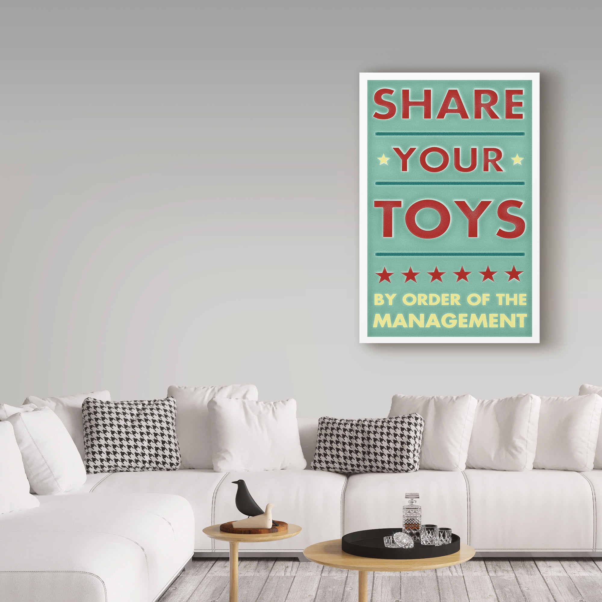 Trademark Fine Art 'Share Your Toys' Canvas Art by John W. Golden