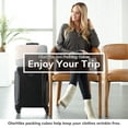 thumbnail image 2 of 4+4 Set Packing Cubes, Travel Luggage Organizers,Cream, 2 of 7