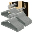thumbnail image 6 of KriKac Velvet Hangers 150 Pack - Non-Slip Clothes Hangers - Grey Hangers - Suit Hangers with 360 Degree Rotatable Hook - Heavy Duty Coat Hangers - Pants Hangers, 6 of 6