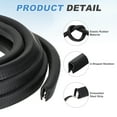 thumbnail image 3 of Uxcell Rubber Edge Trim Guard 19.7 ft x 0.71 inch x 0.59 inch U Channel Edge Protector Seal Strip with Metal Clip Black, 3 of 6