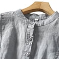 thumbnail image 4 of CEHVOM Blouse Mode Femme Manches Courtes Col Rond Décontracté Élastique Confortable en Liquidation, 4 of 7