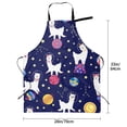 thumbnail image 6 of Goofa Lama in Space Printed Waterproof Apron 33" Chef Aprons for Men Heavy Duty Chemical Work Apron Adjustable Bib Apron, 6 of 9