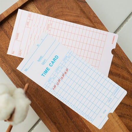 LOLIPPYY 100pcs Attendance Tracking Time Cards Paper Multi for Punch Cards for Classroom Back to School