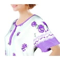thumbnail image 2 of Chemin de Moda Women's Short Sleeve Button Front Rose Print Floor-length Nightgown, 2 of 4