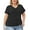 #1 Black, variant on VDJ Women Dressy Tops Summer Short Sleeve Plus Size Casual Light Weight Oversize Fashion Pink Blouses Size 3XL