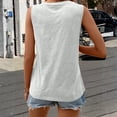 thumbnail image 5 of Women's Summer Solid Color V-Neck Pocket Casual Tank Top, Gray S, 5 of 5