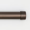thumbnail image 1 of Better Homes & Gardens 1" Plated Oil Rubbed Bronze Cap Adjustable Single Curtain Rod Set, 42"-120", 1 of 9