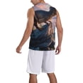 thumbnail image 2 of Honeii Sunset Cliff Dinosaur print basktball shirt for men and women, Unisex basketball jersey for Theme party-4X-Large, 2 of 6