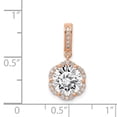 thumbnail image 3 of FB Jewels 10K Tiara Collection Rose Gold Polished CZ Pendant, 3 of 3
