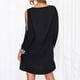thumbnail image 5 of Mini vestido de manga larga con cuello en V sin tirantes con estampado informal sexy para mujer a la moda Pompotops  hdfakjf5796, 5 of 8