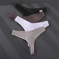 thumbnail image 4 of 3 Unids/set Mujeres Tangas De Algodón Suave G-String Sexy V Cintura Ropa Interior M-XL Niña Tangapangjing, 4 of 4
