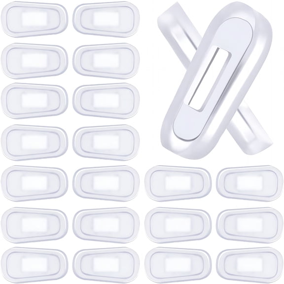 GJX 10 Pairs Silicone Nose Pad Covers Transparent Silicone Glasses Nose Cushion Piece Soft Eyeglasses Anti-Slip Nosepads