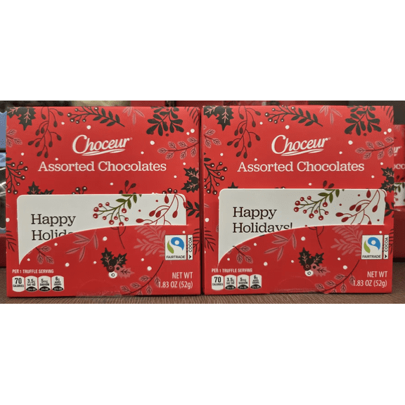 Choceur Happy Holiday Mini Assorted Chocolate Gift Box 1.83oz 52g (2 Boxes)