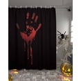 thumbnail image 2 of Halloween Bloody Hand Image Shower Curtain Set ，Waterproof Fabric Shower Curtains Shower Curtains for Bathroom,Bathroom Decor 72"x84", 2 of 6