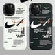 thumbnail image 1 of Para Iphone 14 Plus 13 12 11 Pro Max Estuche para teléfono esmerilado en blanco roto / negro, 1 of 1