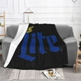 thumbnail image 3 of Miller Lite Flannel Blanket Funny Ultra-Soft Micro Warm Throw Blanket Fleece Blanket Interesting Gift 80"X60", 3 of 9