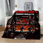 Soft and Warm M-Minecraft Blanket Featuring My World Sandbox Game Characters 3D Print Fleece Throw Blanket