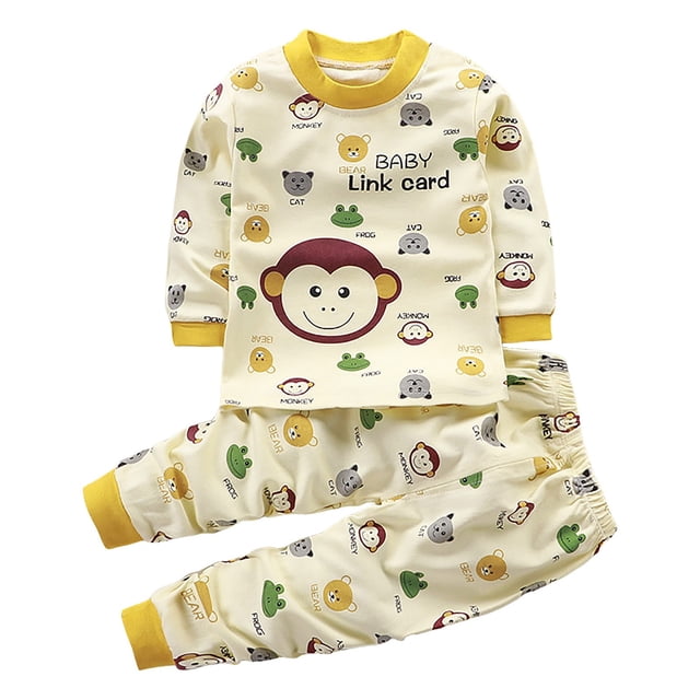 Akiihool Baby Boy 2pcs Fall Outfits Long Sleeve Baby Boy Clothes Ribbed Knitted Long Sleeve Romper and Pants Sets Newborn Fall Splicing Color Outfits (Light Yellow,6-12 Months)