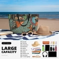thumbnail image 5 of Wukai Rich Fish Print Zipper Bag,large Beach Tote Bag,Waterproof Sandproof Bag,Grocery and Picnic Tote Travel Bag, 5 of 5