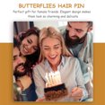 thumbnail image 3 of 12pcs Butterflies Hair Pin Delicate Bridal Hairpin Elegant Wedding Hair Accessory, 3 of 8
