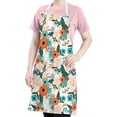 thumbnail image 5 of Pioneer Flower Floral Print Pattern Apron-Garden Aprons for Women with Pockets-Cotton Linen Waterproof Kitchen Cooking Gardening Aprons Adjustable for Kitchen,Cooking,BBQ and Salon 33x27 Inch, 5 of 7
