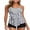 White Dots, variant on Tankini Swimsuits for Women Layered Ruffle Flounce Tankini Top with Boyshorts Two Piece Bathing Suits