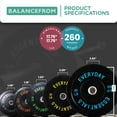thumbnail image 4 of BalanceFrom Fitness 260lb Olympic Bumper Strength Training Weight Plate Set, 4 of 11