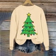 thumbnail image 2 of BLVB Christmas Sweatshirts for Women Christmas Tree Sweatshirt Long Sleeve Printed Crewneck Pullover Holiday Tops, 2 of 5