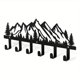 thumbnail image 1 of Juego de ganchos de pared metálicos con diseño de cordillera, perchas y llaveros., 1 of 5